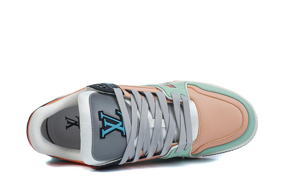 PK god Louis Vuitton LV Trainer multiple colorful orange retail materials ready to ship